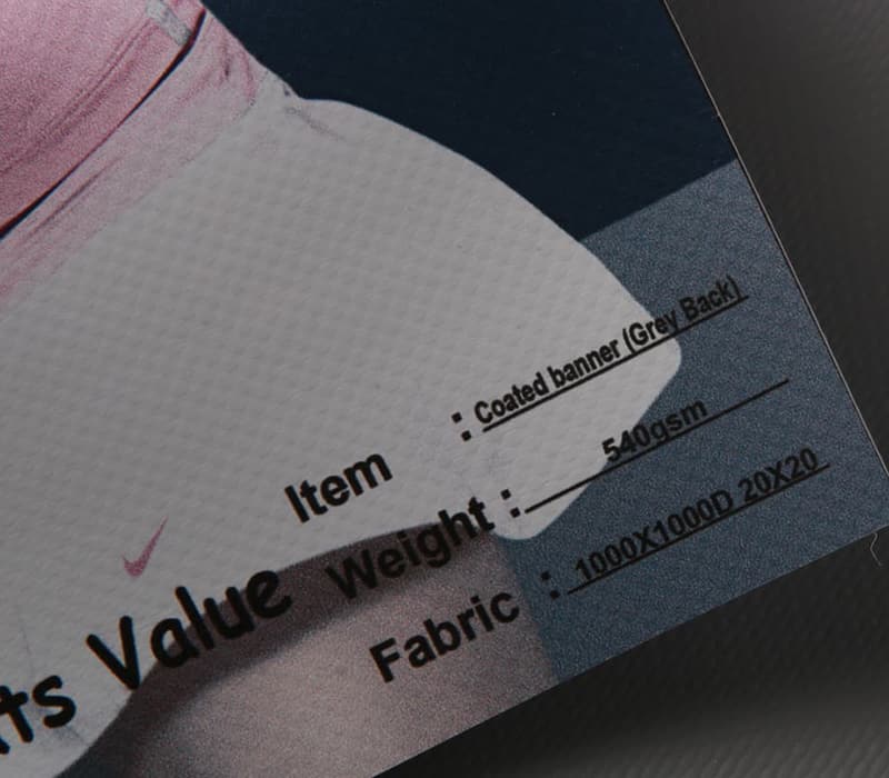 Coated banner (Grey Back)