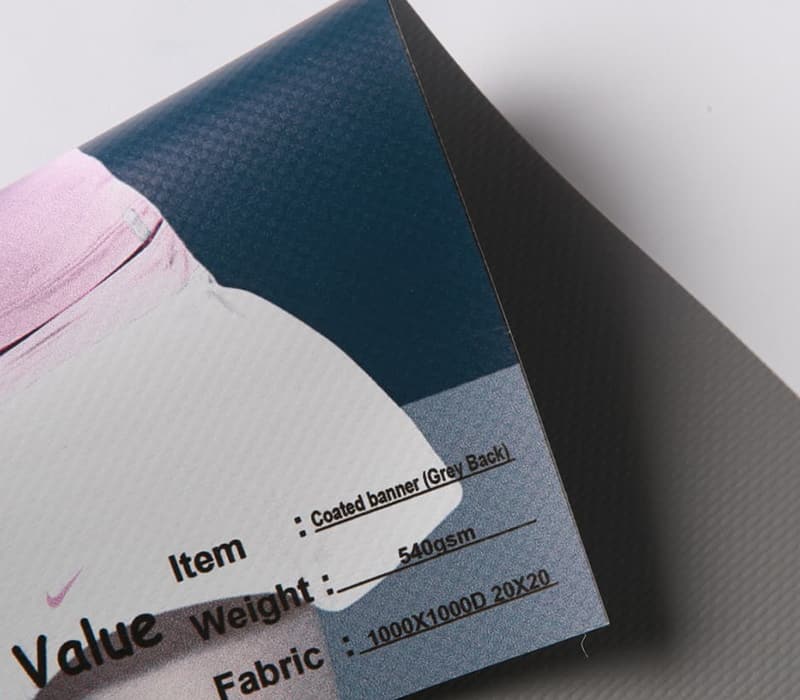 Coated banner (Grey Back)